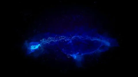 Blue Plasma Loop Background Stock Illustration