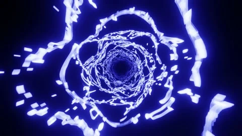 Blue Plasma Rings Loop Stock-Footage 165153242