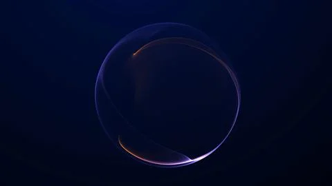 Blue plasma sphere with smooth gradient glow and clean minimal look on dark.. Stock Illustration