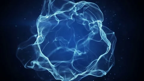 Blue plasma spheric form seamles loop animation 4k (4096x2304) Stock Footage 80843054