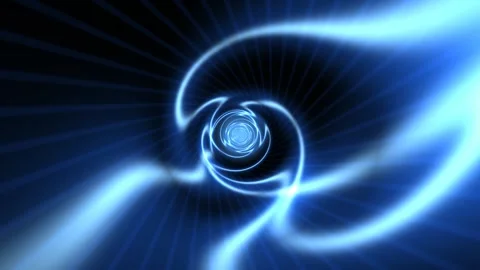 Blue plasma tunnel background for seamless looping visual Video stock 342455243