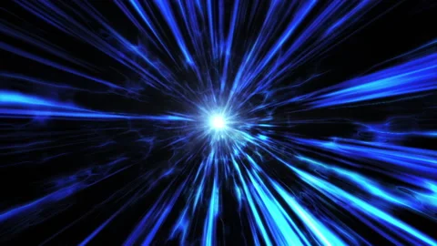 Blue Plasma Tunnel Stock Footage 201128369