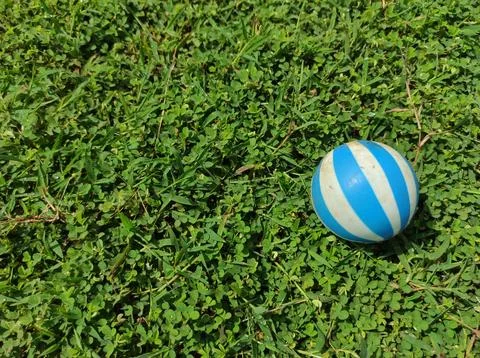 Blue plastic ball Stock Photos