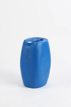 Blue plastic barrel, container isolated on white background Stock Photos