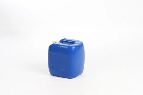 Blue plastic barrel, container isolated on white background Stock Photos