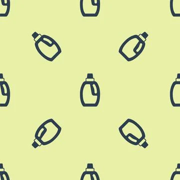 Blue Plastic bottle for laundry detergent, bleach, dishwashing liquid or another Stock Illustration