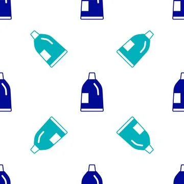 Blue Plastic bottle for laundry detergent, bleach, dishwashing liquid or another Stock Illustration