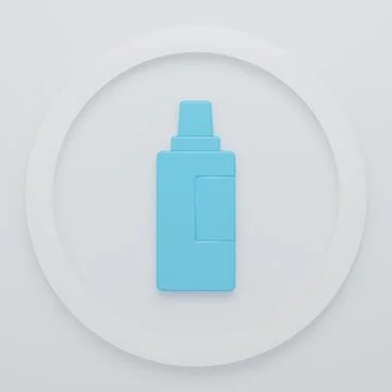 Blue Plastic bottle for laundry detergent, bleach, dishwashing liquid or an.. Stockillustratie