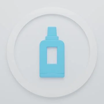 Blue Plastic bottle for laundry detergent, bleach, dishwashing liquid or an.. Stockillustratie