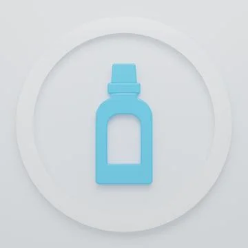 Blue Plastic bottle for laundry detergent, bleach, dishwashing liquid or an.. Stockillustratie