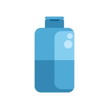 Blue plastic bottle with liquid soap dispenser pump Stock Illustration