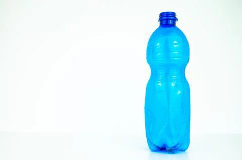 Blue plastic bottle Stock Photos