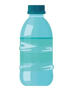 Blue plastic bottle of purified drinking water 스톡 일러스트
