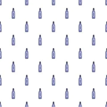 Blue plastic bottles creating seamless pattern background Illustrazione stock