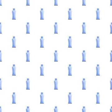Blue plastic bottles filling a repeating seamless pattern Stock Illustration