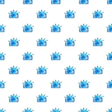 Blue plastic bottles inside box seamless pattern Stockillustratie