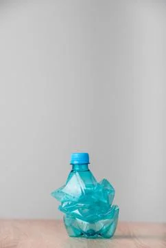Blue plastic bottles 스톡 사진