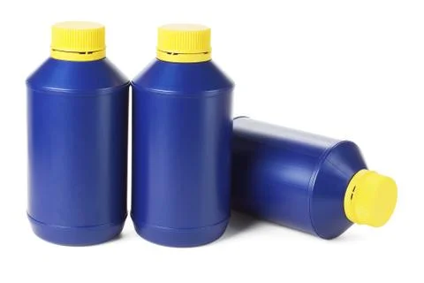 Blue Plastic Bottles Stock Photos