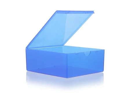 Blue plastic box Stock Photos