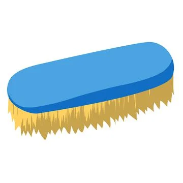 Blue plastic brush Stock Illustration