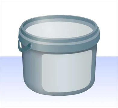 Blue plastic bucket Illustrazione stock
