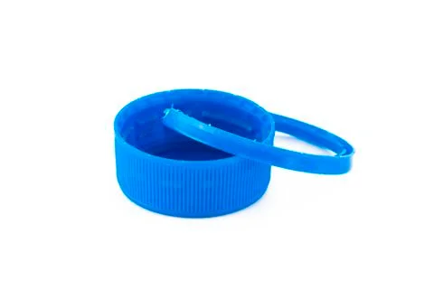 Blue plastic cap Stock Photos
