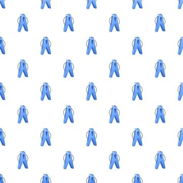 Blue plastic clothespin seamless pattern for laundry Illustrazione stock