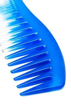 Blue plastic comb Stock Photos