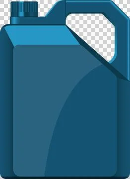 A blue plastic container with a handle and cap, commonly used for storing l.. Stock Illustration