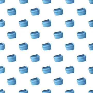 Blue plastic containers creating seamless repeating pattern イラスト素材