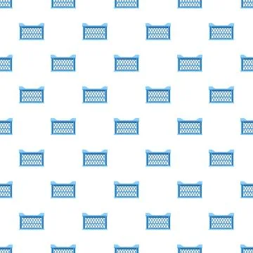 Blue plastic crates pattern background for storage and logistics Stock Illustration