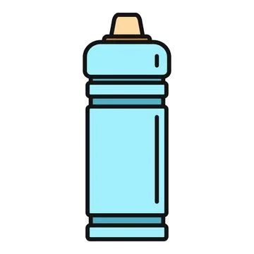 Blue plastic detergent bottle for household cleaning Stock Illustration