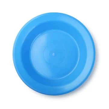 Blue plastic dish Stock Photos