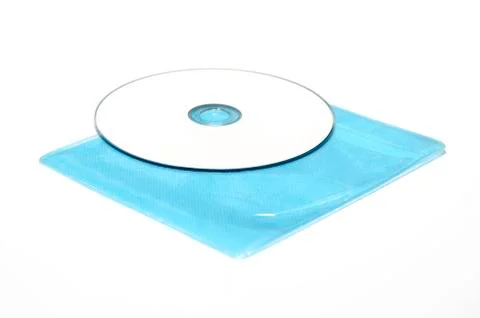 Blue plastic dvd case Stock Photos