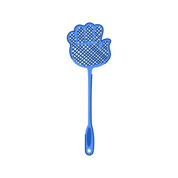 Blue plastic fly swatter preventing insect pests control Stock Illustration