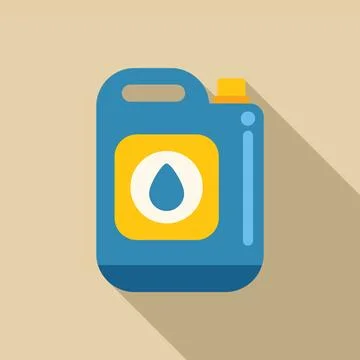 Blue plastic gallon container displaying water drop symbol Illustration