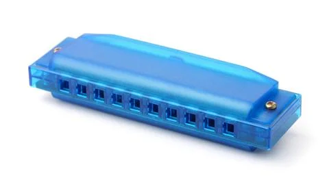 Blue plastic harmonica Blue plastic harmonica isolated on white Copyright:... Stock Photos