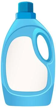 Blue Plastic Laundry Detergent Bottle Vector Illustration Illustration