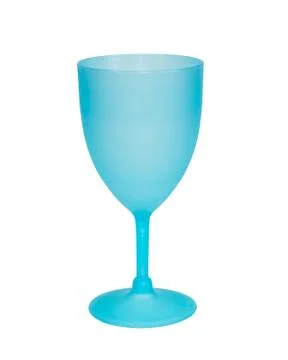 Blue plastic mug, isolated on white background Stock Photos