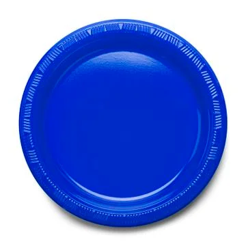 Blue Plastic Plate Stock Photos
