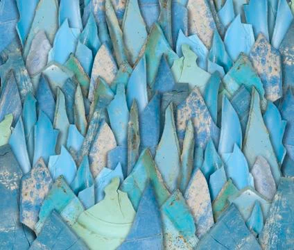 Blue plastic shards background Stock Photos