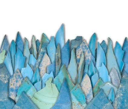 Blue plastic shards Stock Photos