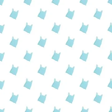 Blue plastic shopping bag pattern seamless background イラスト素材