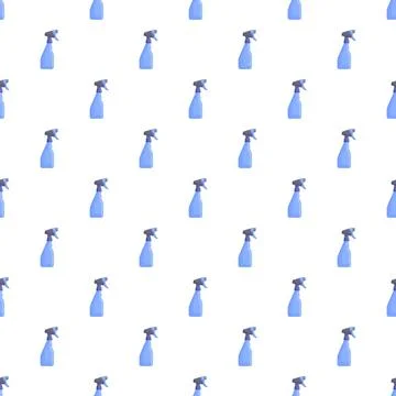 Blue plastic spray bottles cleaning pattern background 스톡 일러스트