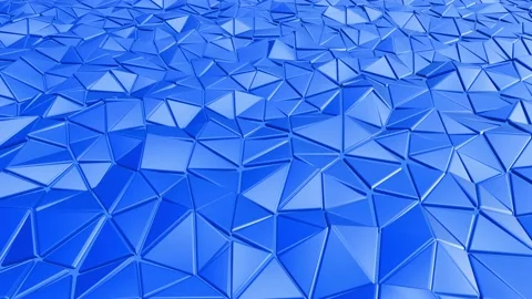 Blue plastic triangles pattern looping 3D animation Stock-Footage 177000667