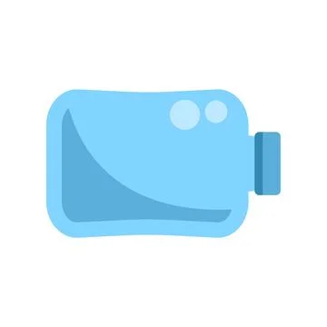 Blue plastic water bottle icon illustration vector Stock Illustration