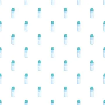 Blue plastic water bottle seamless pattern background Stock Illustration