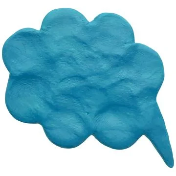 Blue plasticine blob splat vector illustration element Stock Illustration