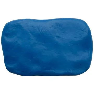 Blue plasticine clay block vector element Stock Illustration