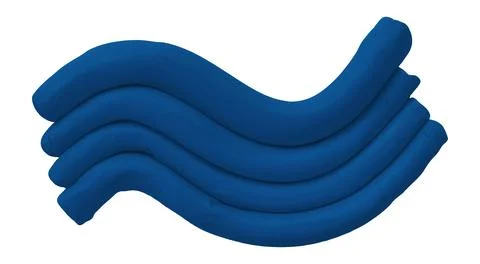 Blue plasticine isolated on white background Stock Photos